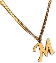 Gold Initial Necklace In Stainless Steel, Gold Stainless Steel Initial Necklace, Elegant Gold Stainless Steel Initial Necklace, Elegant Stainless Steel Initial Pendant Necklace, Minimalist Gold Stainless Steel Name Necklace, Gold Minimalist Initial Necklace In Stainless Steel, Minimalist Gold Stainless Steel Initial Necklace, Dainty Gold Stainless Steel Name Necklace, Gold Dainty Stainless Steel Name Necklace