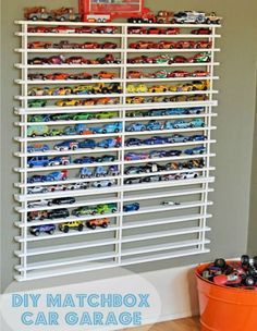 the diy matchbox car garage rack is on sale for $ 2, 495