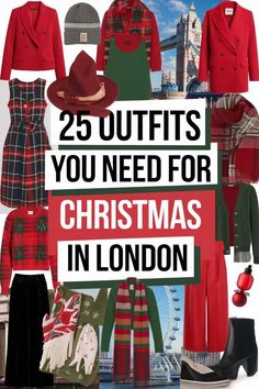 the words 25 outfits you need for christmas in london