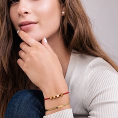 The epitome of laid back sophistication wrapped around your wrist, the Alpha Block Bracelet is going to become your go to bracelet for every wrist stack. Handcrafted and strung together with 18k gold vermeil, 18 rose gold vermeil or 925 Sterling Silver alphabet block beads nestled in the center, you can choose up to 8 letters to reflect the people who are most special to you. The uncomplicated design can be worn solo, or would look great stacked, or mixed and matched with your other favorite Mag Adjustable Gold Letter Bracelet, Adjustable Gold Name Bracelet With Letter Shape, Adjustable Black Name Bracelet With Letter Print, Cheap Gold Letter-shaped Bracelets, Adjustable 14k Gold-filled Bracelet With Letter Beads, Wrist Stacks, Alphabet Blocks, Black Camel, Fuchsia Color