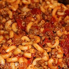 pasta with meat and sauce in a slow cooker