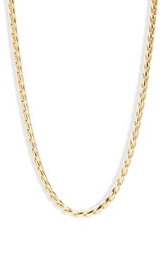 A rope-inspired wrap design brings light-catching texture to this lengthy necklace crafted of highly polished brass. 36" length Brass Imported Gift Wheat Link Rope Chain Necklace, Nordstrom Gold Jewelry For Formal Occasions, Nordstrom Gold Formal Jewelry, Gift Rope Chain Necklace With Wheat Link, Adjustable 14k Yellow Gold Rope Chain Necklace, Yellow Gold Plated Rope Chain Necklace, Formal Yellow Gold Tarnish-resistant Rope Chain Necklace, Necklace Craft, Link Necklace