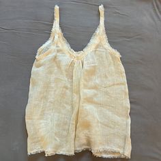 Size M Ecru Linen Top - Beautiful Neutral Very Fine Quality Soft Linen Open Weave Top. Never Worn- The Tag Fell Off But I Think It Was Bruno Cucinelli Bruno Cucinelli, Dior Blush, Red Camisole, Babydoll Tank Top, Velvet Tank Top, Slip Top, Olivia Black, Green Sequins, Red Sequin