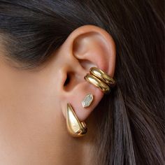 Pierced Cuff Earrings, Cuff Earrings Hoop, Gold Cuff Earrings, Ear Cuffs Gold, Earring Stacks, Silver Earring Cuff, Pirates Gold, Earring Cuff, Jewelry Stacking