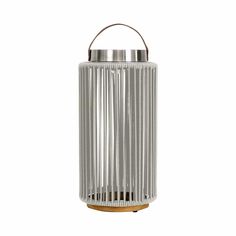 a large metal container with a wooden handle on the front and bottom, sitting against a white background