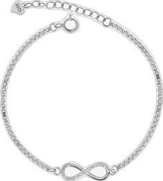 Silver Infinity Heart Bracelet As Gift, Infinity Bracelet For Valentine's Day, Sterling Silver Infinity Heart Bracelet, Silver Heart Bracelet In Sterling Silver, Valentine's Day Sterling Silver Infinity Bracelet, Valentine's Day Infinity Sterling Silver Bracelet, Sterling Silver Infinity Bracelet For Valentine's Day, White Gold Heart Bracelet For Anniversary, Dainty Heart Bracelet With Cubic Zirconia