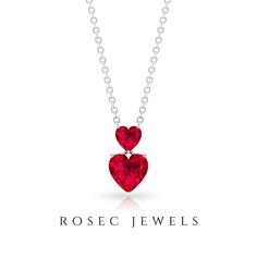 Product Details Indulge in the joy of giving with the greatest gift shell treasure. Our Twin Heart Necklace is a radiant expression of love, adorned with two exquisite Heart-Shaped Rubies set delicately in a 3-Prong Setting. This stunning necklace will adorn your neckline with a sparkling statement of elegance. With each wear, the Ruby Pendant Necklace will remind you of your love, making you fall in love with yourself all over again. Product Information SKU SHP-PENDANT112034045 Length 10.5 mm W Ruby Heart Pendant Jewelry For Anniversary, Valentine's Day Gemstone Pendant Jewelry, Ruby Heart Pendant For Valentine's Day, Anniversary Ruby Jewelry With Heart Charm, Ruby Heart Pendant Jewelry For Valentine's Day, Anniversary Double Heart Gemstone Jewelry, Double Heart Gemstone Jewelry For Anniversary, Fine Jewelry Gemstone For Valentine's Day, Fine Gemstone Jewelry For Valentine's Day