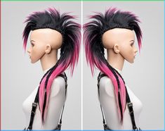 Color Wow Hair - Hair Color For Morena Skin - Hair Color 2024 - Prom Hairstyles Cyberpunk Headpiece, Spike Mohawk, Feather Mohawk, Mohawk Warrior, Men Festival Outfit, Mohawk Hair