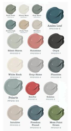 the different shades of paint that are used in this painting project, which is also available for