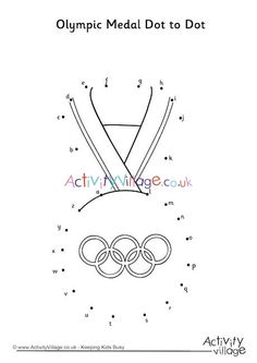 the olympic symbol dot to dot