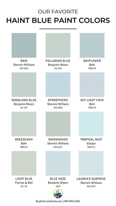 the different shades of paint that you can use in your home or office, including blue and