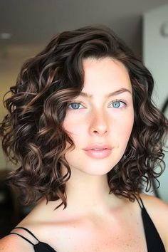 Shoulder Length Hair Fine Wavy, Short Wavy Hair Brown, Short Neck Length Hair, Fall Hair Styles Medium Length, Medium Length Haircut Wavy Hair Natural, Shoulder Length Naturally Curly Hair, Naturally Curly Haircuts Medium, Short 2c Haircut, Loose Perm Medium Length