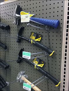 there are many different types of tools on display