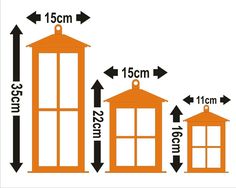 the measurements for different sizes of windows and doors are shown in an orange, black and white