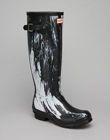 The ORIGINAL Hunter Boot, in splashy graphic black and white Graphic Black And White, Hunter Boot, Mixing Prints