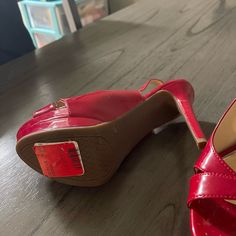 Jessica Simpson Red Red Synthetic Heels With 4-inch Heel, Red Closed Toe Heels With Synthetic Material, Red Synthetic Open Heel Heels, Red Open Toe Synthetic Heels, Jessica Simpson Heels, Jessica Simpson Shoes, Jessica Simpson, Shoes Women Heels, Shoes Heels