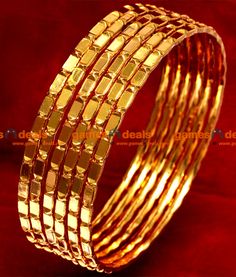 Plain Bangles Gold, Wedding Jewellery Collection, Gold Plated Bangles, Bangles Jewelry Designs