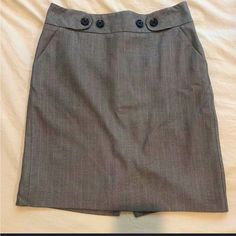 Super Adorable Banana Republic Double Button Pencil Skirt In A Beautiful Suited Gray. Never Worn! Nwot - Make Me An Offer! Button-up Mini Skirt For Work, Fitted Mini Skirt With Buttons For Office, Workwear Button-up Mini Skirt With Button Closure, Workwear Mini Skirt With Button-up Closure, Office Mini Skirt With Button Closure, High Waist Buttoned Pencil Skirt For Work, High Waist Pencil Skirt With Button Closure For Work, Classic Fitted Mini Skirt With Button Closure, Classic Workwear Mini Skirt With Button Closure