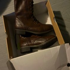 Brown Boots Brown Boots, Lace Up Boots, Shoe Laces, Lace Up, Size 6, Women Shoes, Boots, Lace, Women Shopping