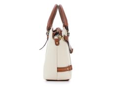 Unisex BOC Oakfield Satchel Handbag in Bone Cream Leather Bag With Adjustable Handle, Cream Satchel With Adjustable Handle In Tote Shape, Cream Leather Satchel With Adjustable Handle, Cream Satchel With Adjustable Handle Tote, Cream Satchel With Adjustable Handle And Tote Shape, Cream Shoulder Satchel With Top Carry Handle, Satchel Handbag, Satchel Handbags, Bones