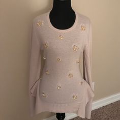 Never Worn, Pretty Color And Design Chic Embellished Fitted Sweater, Embellished Fitted Sweater For Spring, Chic Embellished Spring Sweater, Pretty Sweaters, Final Sale, Pretty Colours, Colorful Sweaters, Womens Tops, Women Shopping