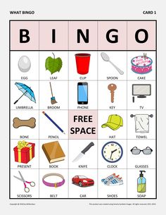 "What" Bingo Vocab Games, Class Worksheets, Bingo Books, Game Night With Friends, Free Printable Bingo Cards, Bingo Games For Kids, Verbo To Be, Free Bingo Cards, Bingo For Kids