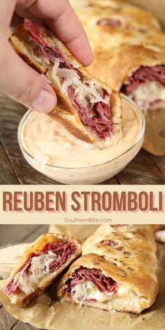 Reuben Pizza Roll, Reuben Crescent Roll, Stromboli Flavors, Easy Reuben Bake, Reuben Stromboli Recipe, Ruben Stromboli Recipe, Roast Beef Stromboli, Steak Stromboli Recipe Easy, Ruben Stromboli