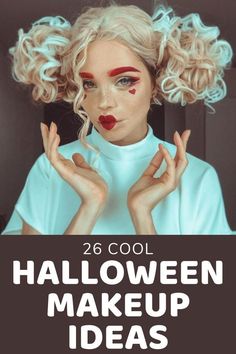 Cool Creepy Halloween Makeup, Makeup Costume Ideas Easy, Womens Costume With Mask, Costumes With Cool Makeup, Halloween Makeup Ideas Women, Easy To Do Halloween Makeup, Halloween Make Up For Woman, Halloween Makeup Only Costume, Orange Face Makeup