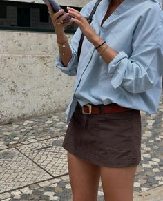 Long Tan Skirt Outfit, Fashionable Outfits Summer, Looks Style, Mode Inspiration, Looks Vintage, Spring Summer Outfits