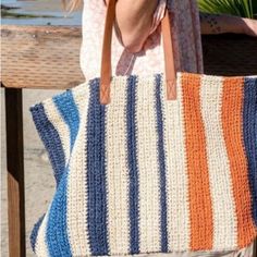 Rays For Days Seagrass Bag. New With Tags. Everyday Woven Blue Bags, Everyday Blue Woven Bag, Orange Straw Tote Bag For Everyday Use, Orange Tote Straw Bag For Everyday Use, Orange Straw Bag With Leather Handles For Vacation, Orange Crochet Bag With Braided Handles For Travel, Orange Everyday Use Straw Tote Bag, Casual Orange Crochet Bag For Vacation, Casual Orange Woven Bag