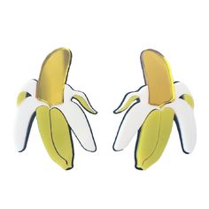 PRICES MAY VARY. 【Excellent quality】- Peeled banana dangle earrings are made of acrylic and highly polished alloy through metal plating process, so they have a fine lustre. They are hypoallergenic and comfortable to wear. The well-designed curved edges also bring a delicate touch to the yellow banana acrylic earrings. 【Size】- Height: 60mm, a pair of studs with peeled banana design for each pack. 【Classic and comfortable to wear】- Banana stud earrings can fit well with your fashionable outfits an Polymer Clay Banana Earrings, Claires Ear Piercing, Peeled Banana, Black Crystal Earrings, Lucite Jewelry, Gold Starburst, Sparkly Earrings, Acrylic Jewellery, Sapphire Earrings