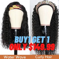 Flash Sale: Buy 1 Get 1 Free Headband Wigs Water Wave And Curly Hair Headband Wig Bulk Sale With Gifts Curly Hair Headband, Hair Headband, Headband Wig, Headband Wigs, Buy 1 Get 1 Free, Water Waves, Buy 1 Get 1, Headband Hairstyles, Flash Sale