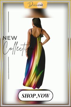 Plus Size Printed Summer Women Sexy Sleeveless Sleeveless Strap V Neck Party Maxi Long Dresses Sleeveless Black Sundress For Party, Trendy V-neck Sundress For Party, Trendy V-neck Party Sundress, Multicolor Sleeveless Summer Party Dress, Multicolor Sleeveless Dress For Summer Night Out, Trendy V-neck Maxi Dress For Night Out, Chic Multicolor Tank Top For Party, Multicolor Sleeveless Dress With Spaghetti Straps For Party, V-neck Sleeveless Dress For Club In Spring