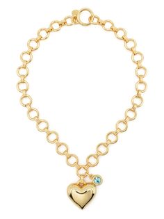 Find MAJE Heart-pendant Necklace on Editorialist. gold-tone brass crystal heart pendant cable-link chain clasp fastening Colorful Pendant Necklace, Big Heart Necklace, Heart Pendant Necklace Gold, Preppy Jewelry, Chain Heart, Expensive Jewelry Luxury, Crystal Heart Pendant, Designer Necklace, Pendant Necklace Gold