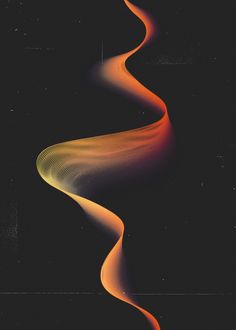 an abstract image of flowing orange and yellow lines