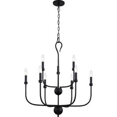 Quoizel Blanche 6 Light Chandelier Black Classic Chandelier, Black Chandelier With White Shades, Lowes Black Chandelier, Black Two Tier Chandelier, Farm House Black Chandelier, Transitional Chandelier, Transitional Chandeliers, Classic Chandelier, Quoizel Lighting