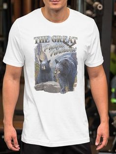 The Great Pacific Northwest, Camper Gift, Hiking Gift, Outdoor Shirts, Bear Shirt, Retro Shirts, Trendy Shirts, T-shirt This t-shirt is everything you've dreamed of and more. It feels soft and lightweight, with the right amount of stretch. It's comfortable and flattering for all.  * 100% combed and ring-spun cotton (Heather colors contain polyester) * Fabric weight: 4.2 oz/yd² (142 g/m²) * Pre-shrunk fabric * Side-seamed construction * Shoulder-to-shoulder taping * Blank product sourced from Guatemala, Nicaragua, Mexico, Honduras, or the US Hiking Gifts, Gifts For Campers, Outdoor Shirt, Bear Shirt, Trendy Shirts, Retro Shirts, Pacific Northwest, Polyester Fabric, Fabric Weights