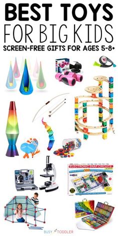 35 Best Screen-Free Toys for 5-8 year olds - Busy Toddler Science Gifts For Kids, Science Technology Engineering Math, Math Gift, Kids Science, Free Toys, Science Gifts, Crafts For Boys