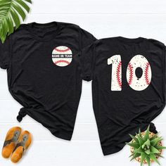 Personalized Baseball Shirt, Baseball Numbers Shirt, Father's Day Gift, Baseball Dad Birthday Shirt, Baseball Love Tee, Family Baseball Tee, Custom Baseball Shirt  HOW TO ORDER  → Please pick your t-shirt type and size. → Please pick your t-shirt color → Select the quantity → Click add to cart  SIZE  → We have size chart on under t-shirt color charts.  ABOUT PPRODUCT  Solid Colors: %100 Cotton Heather Colors: %52 Cotton %48 Polyester All type shirts are very soft  MATERIAL CARE INSTRUCTION  → Inside out, wash with delicate cycle. → Lay flat to dry → Do not bleach → Do not iron directly onto the design → Do not dry clean.  PRODUCTION  → Processing time is 1-3 business days.  Shipping  → Domestic Shipping → First Class 2-5 Business days → Priority Mail 1-3 Business days → Express Mail 1-2 Bu Baseball Numbers, Baseball Dad Shirts, Custom Baseball Shirt, Baseball Love, Number Shirt, Personalized Baseballs, Baseball Shirt, Color Charts, Dad Birthday