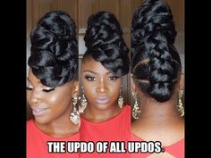 Wedding Hairs, Black Hair Updo Hairstyles, Natural Hairstyle, Twisted Updo, Afrikaanse Mode, Updo Styles, Protective Style, Peinados Fáciles Para Cabello Corto