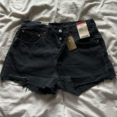 Levi’s 501 High Rise Black Jean Shorts. Never Been Worn. Size 30 Black Vintage Shorts, High Rise Black Jeans, Black Jean Shorts, Black Jean, Levi’s 501, Levi Shorts, Vintage Shorts, Black Vintage, Jean Shorts