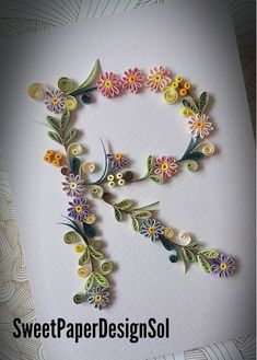 letter art /Daisy flower letter /Personal Gift — SweetPaperDesignSol