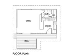 the floor plan for a two bedroom, one bathroom apartment with an attached kitchen and living room