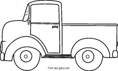 a black and white drawing of an old truck