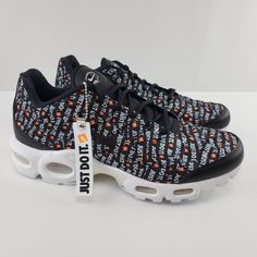 Condition: New Without Box New Nike Air Max Plus Se "Just Do It" Black Women's Running Shoes 100% Authentic Nike Product !!! Size: Women's 6.5; 7.5 The Price Is Firm Please Feel Free To Ask Any Questions You May Have. Thank You For Shopping With Us ! ! ! Nike Air Huarache White, Black Nike Sneakers, Air Max 90 Women, Air Jordans Women, Running Sneakers Women, Nike Air Max Thea, Nike Air Jordans, Nike Air Max For Women, Air Max Women