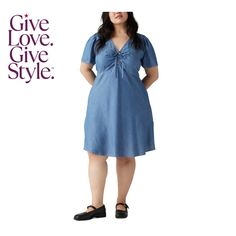 in stock Levi's Spring Dresses For Day Out, Levi's Dresses For Spring Day Out, Casual Short Sleeve V-neck Dress, Casual Short Sleeve V-neck Dress For Daywear, Levi's Mini Summer Dress, Levi's Summer Mini Dress, Casual Fitted Levi's Dress, Levi's Casual Fitted Dress, Levi's Casual Mini Dress