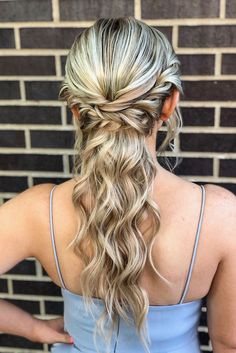 Low Curly Ponytail Bridesmaid, Braided Ponytail Hairstyles For Prom, Braided Ponytail Hairstyles Prom, Prom Hair Low Ponytail, Bridesmaid Hair Low Ponytail, Prom Hairstyles Low Ponytail, Wedding Low Ponytail Hairstyles, Low Ponytail Hairstyle, Prom Hairstyles Ponytail