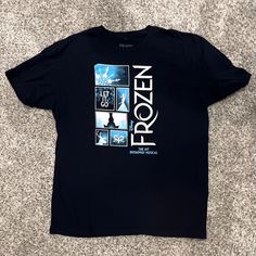 a black t - shirt with the words frozen on it