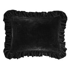 An elegant accent piece for any modern or traditional bedding. The Stella Ruffled Dutch Euro Pillow showcases the smooth, supple textures and lustrous gleam of faux silk velvet, accented with soft ruffled edges for a sophisticated and romantic finish. This velvet euro pillow comes in neutral and rich jewel tones to complement various styles and colors. Coordinate with other items in our Stella Collection-including bed sets, pillows, and shams-for an elegant traditional, Western or rustic bedroom Traditional Bedding, Rich Jewel Tones, Ruffle Linen, Ruffle Pillow, Traditional Bed, Pretty Decor, Elegant Bedroom, Fern Green, Euro Pillow