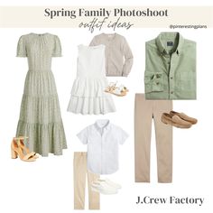 an image of spring family photoshoot outfits